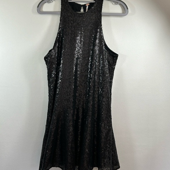 Free People Black Sequin Mini Dress, XS - Picture 1 of 7